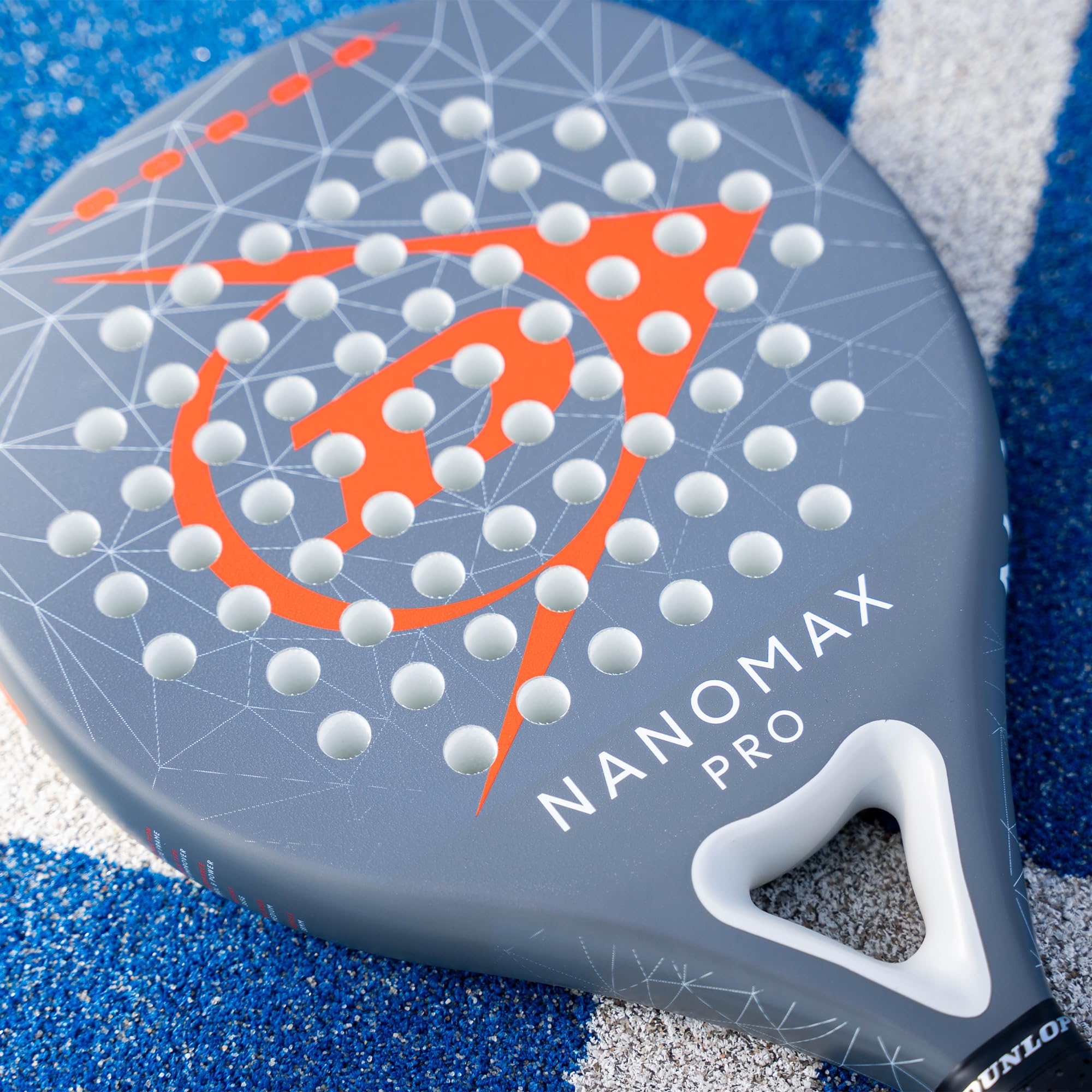 Dunlop Unisex Nanomax Pro Rakieta do padla Grey/Orange/White One Size