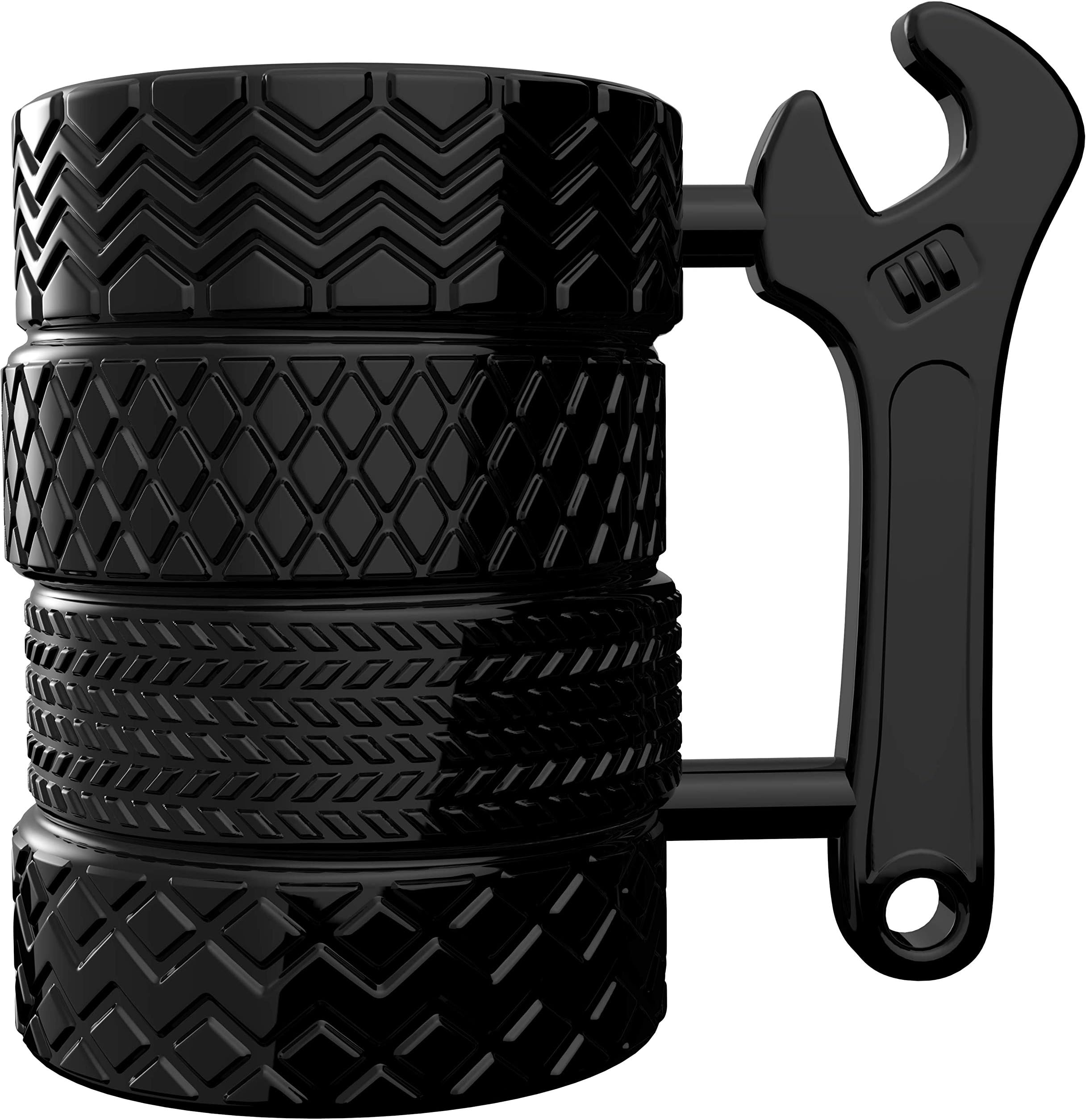 Tire Coffee Tea Mug Gift for Car Lovers Mechanics Car Enthusiasts Gifts for Man Birthday Gift