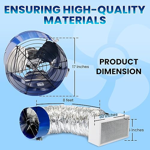 Miniatura 9 de QA-Deluxe 3300 incluye control remoto inalámbrico de 2 velocidades Plug &amp; Play y temporizador  Amortiguador aislado R5  Ventilador para toda la casa