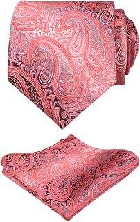 Mens Gradient Paisley Necktie and Pocket Square Set