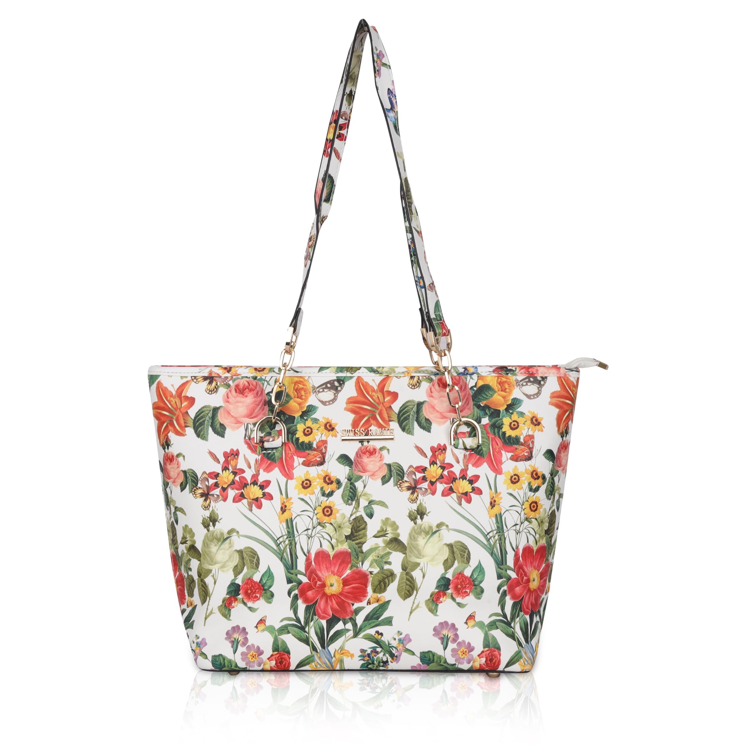 don cavalli WOMEN Handbag PU Leather Tote - Strong Long Handle with Chic Chain white orang (B0D1CV21TS) Amazon Price History, Amazon Price Tracker