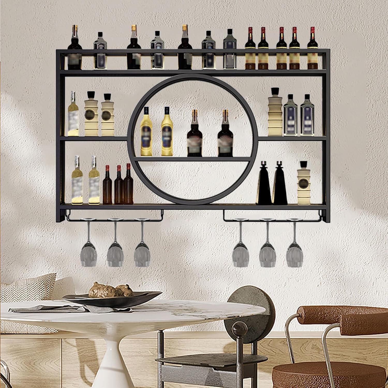Casier à vin mural avec portes en verre pour vos soirées