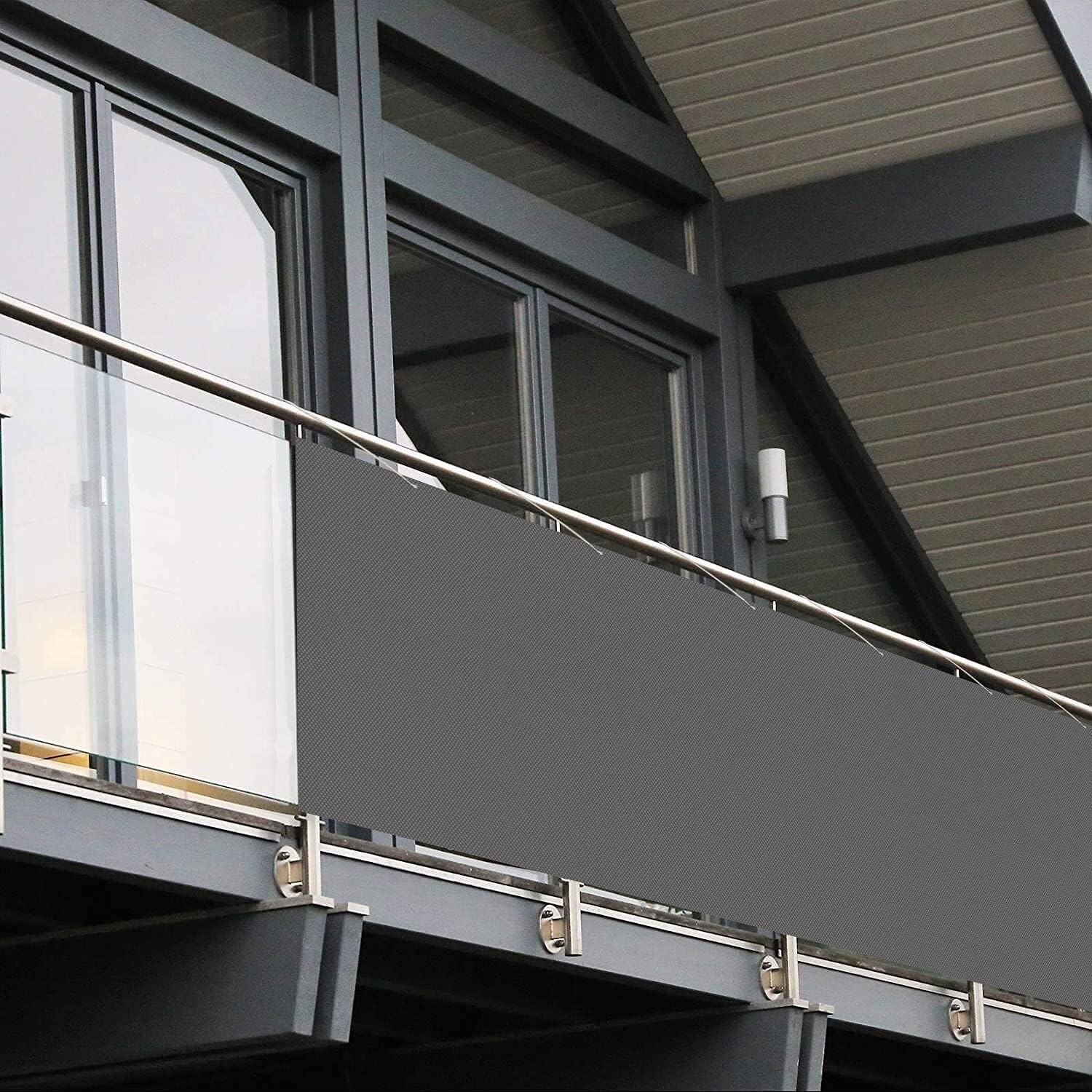 JvFbjLF Wind Protection Fence for Balcony Privacy Cover Screen Various for Garden Balcony or Terrace