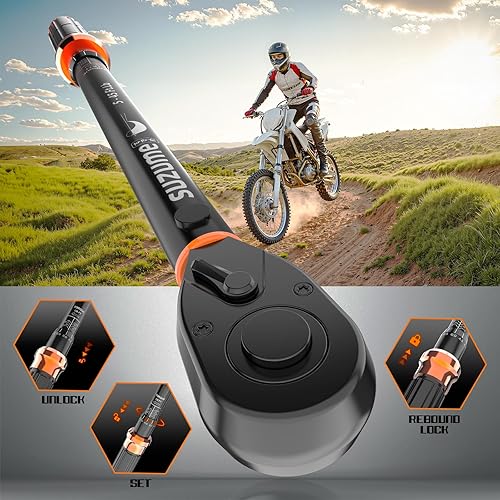 Vista 33 de SUZUME 3PCS Torque Wrench Set 72 Teeth Dual-Direction Adjustable Torque Wrench Dual-Scales 1/4 & 3/8 & 1/2-Inch ±3% Accuracy Click Torque Wrenches