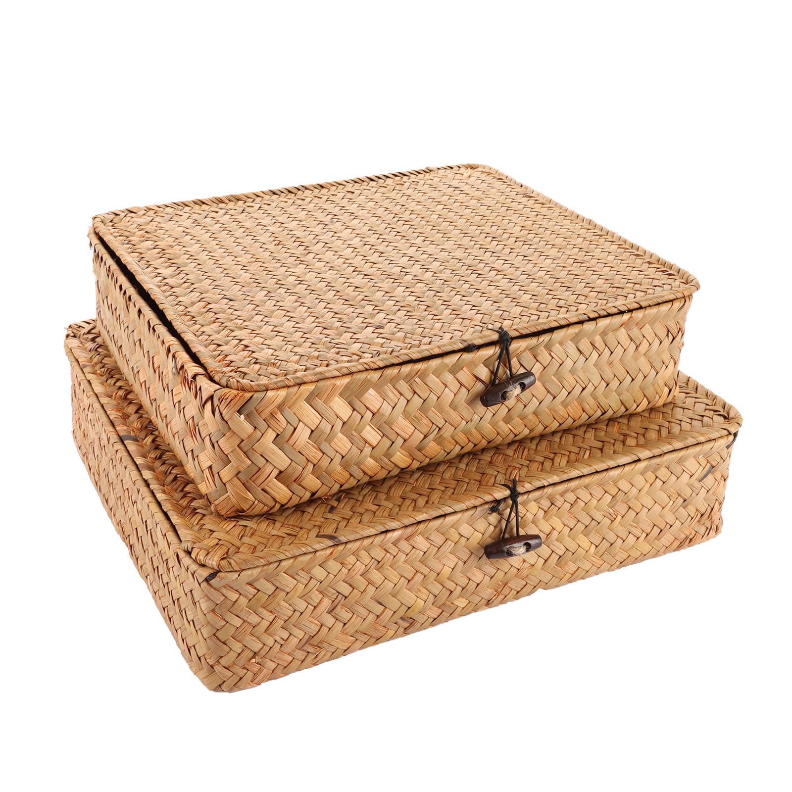 Nsmykhg 3 Cesti Per Pane In Finto Rattan, Vimini Sintetico Marrone, 30cm, Per Frutta, Verdure E Organizzazione Cucina