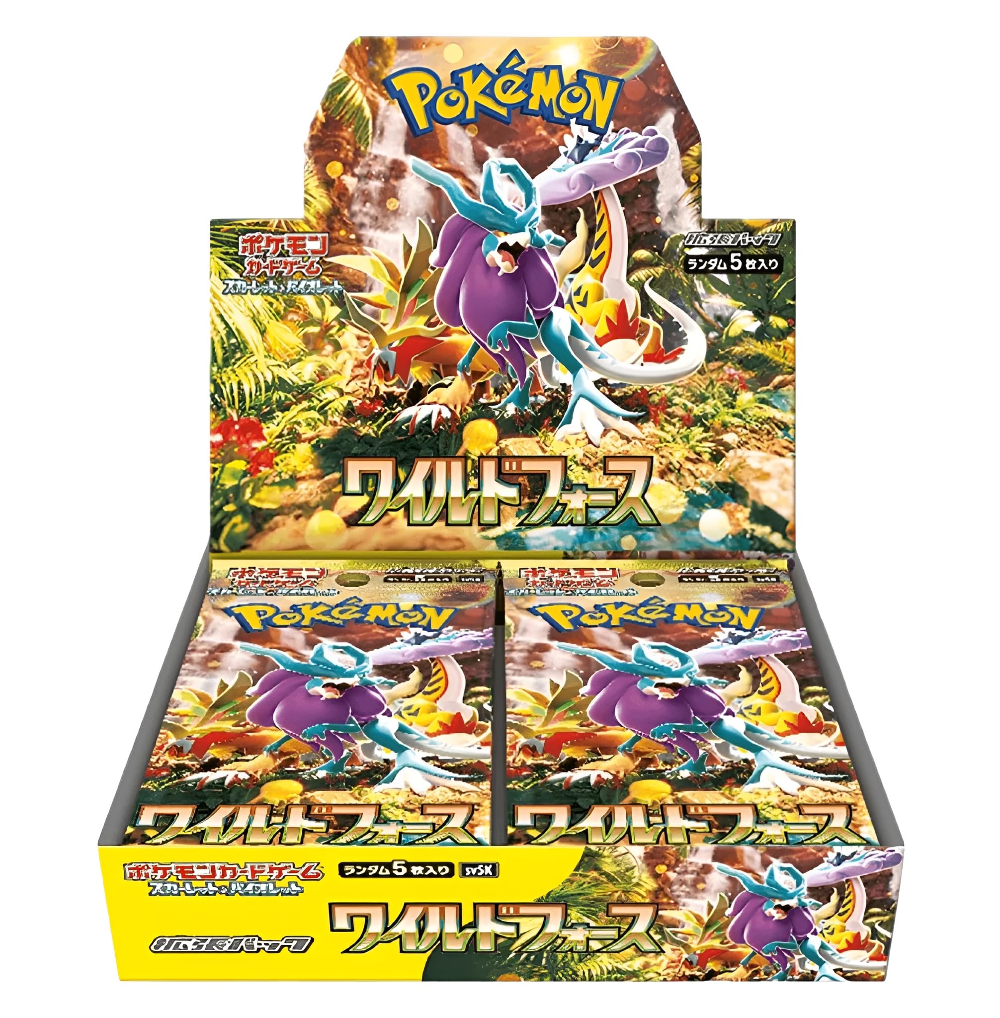 Pokemon TCG Temporal Forces Wild Force Japanese Booster Box (30 Packs) | Companion Set to Cyber Judge | Scarlet & Violet Series | 5 Cards per Pack | Titan Authenticated