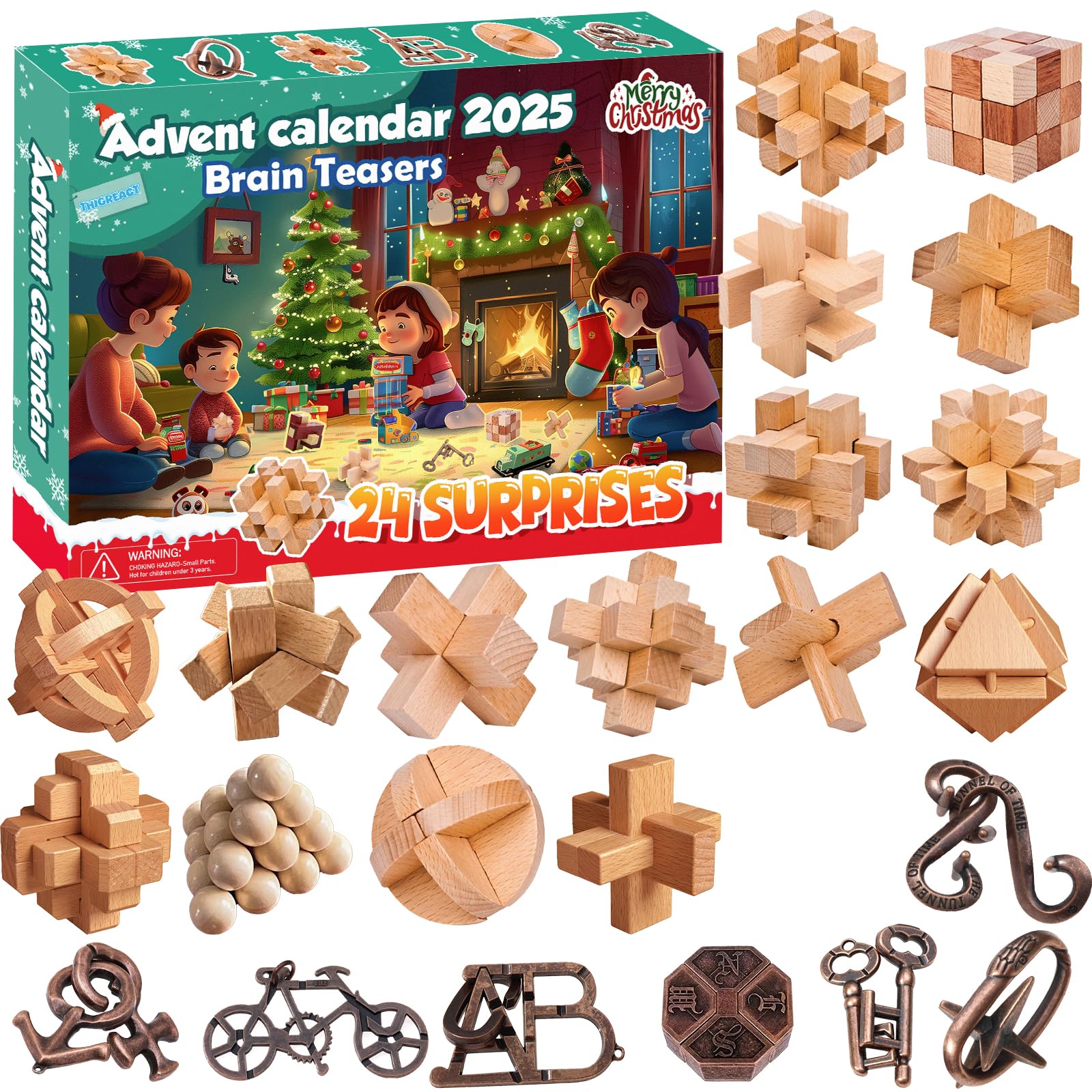 Amazon.com: Advent Calendar 2025-24 Days of Brain Teaser Puzzles