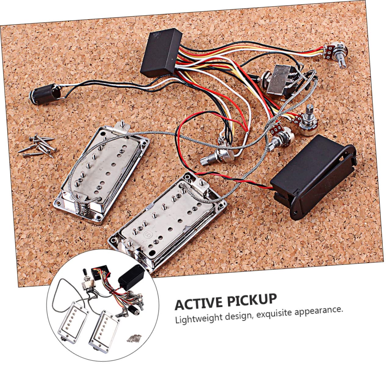 Pickup Attivo Per Chitarra Humbucker Durevole Con Scatola Per Batteria Parte Di Ricambio Per Chitarra Elettrica e Basso Per Amanti e Musicisti