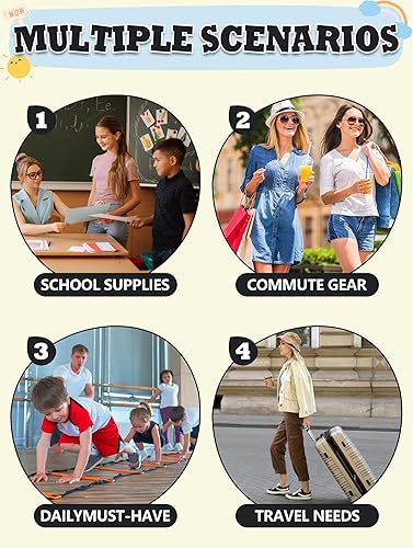 Miniatura 7 de BLUEFAIRY Mochila transparente para la escuela, de 17 pulgadas, aprobada por el estadio, mochila transparente para niños y niñas, resistente de PVC