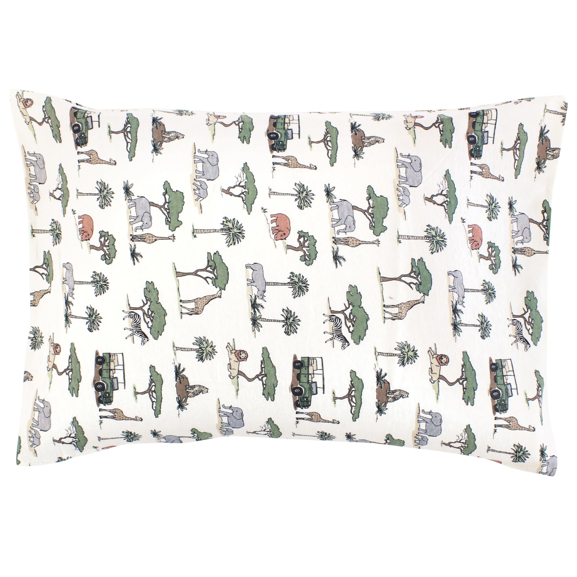 Hudson Baby Unisex Baby Cotton Toddler Pillow Case, Going On Safari, One Size