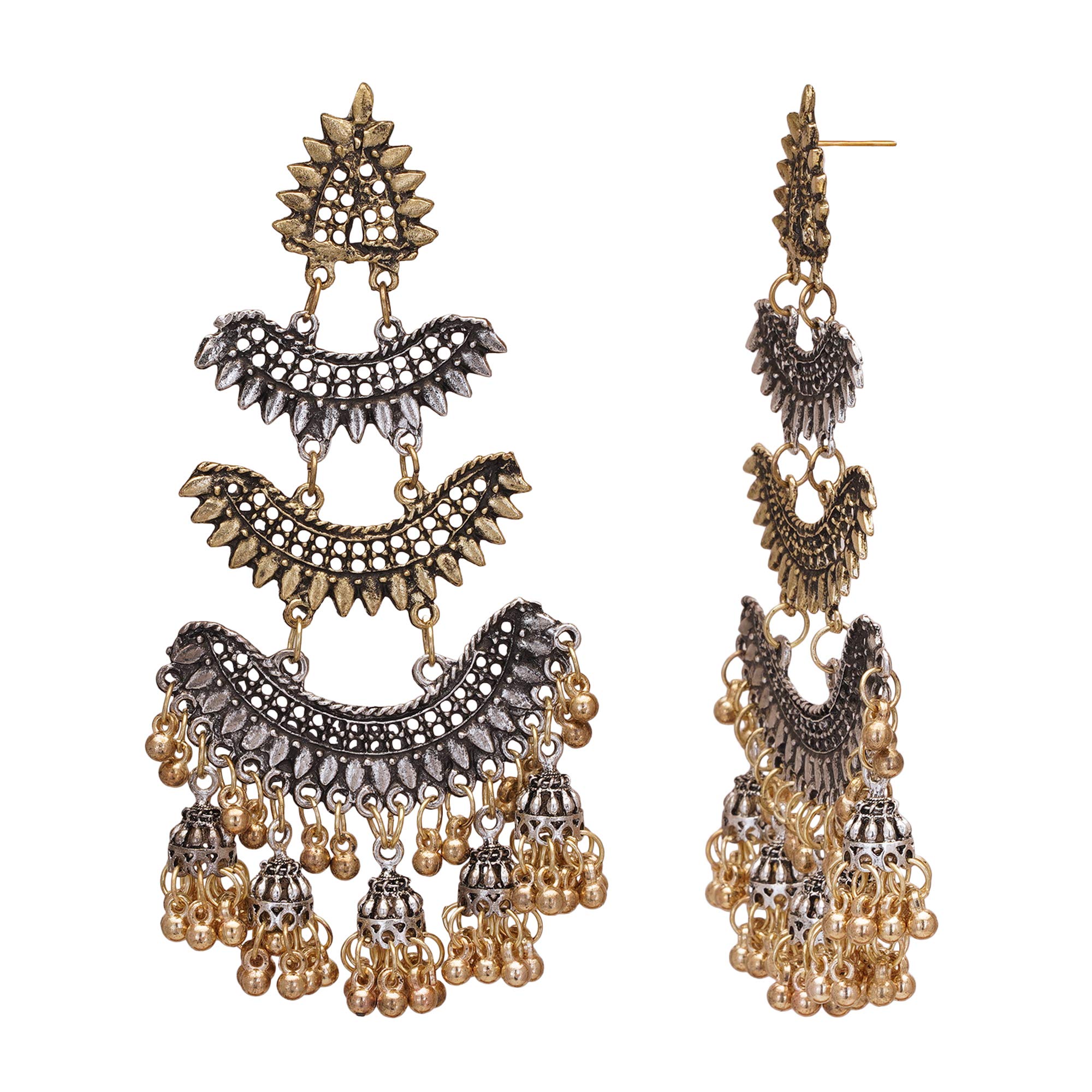 Shreyadzines Traditional Non-precious Metal Alloy Jhumki Earrings for Women & Girls, Silver (B08DWJ4T55) Amazon Price History, Amazon Price Tracker
