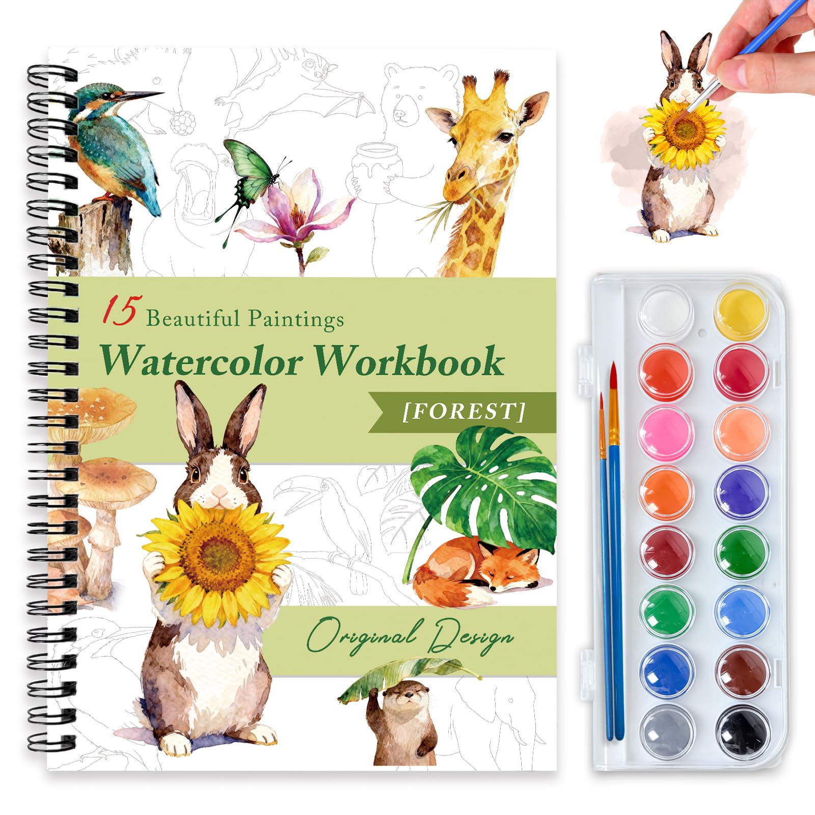 Watercolor Workbooks for Beginners - Forest Theme -1