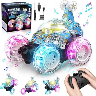 Kids Car Toys, KAIFENGZHE Car Toys Remote Control Cars for Kids RC Cars Boy Toys Age 5-10 Outdoor Toys for Kids 5-10 Music Toys Stunt Car with Light Gifts for 5-10 Year Old Boys Girls
