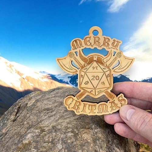 Miniatura 3 de Adorno - Merry Critmas - Madera Cruda 4x4in