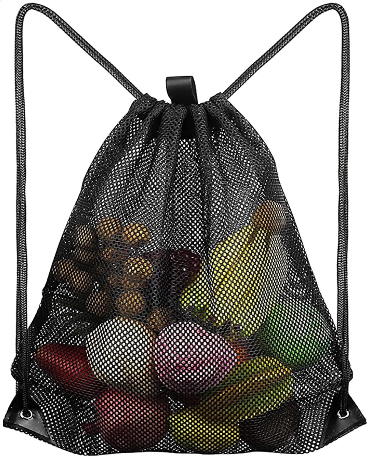 Bolso Mochila Negro Blanco En Una Cuerda. Bolsa De Deporte Sobre Fondo Blanco. | Vector Premium