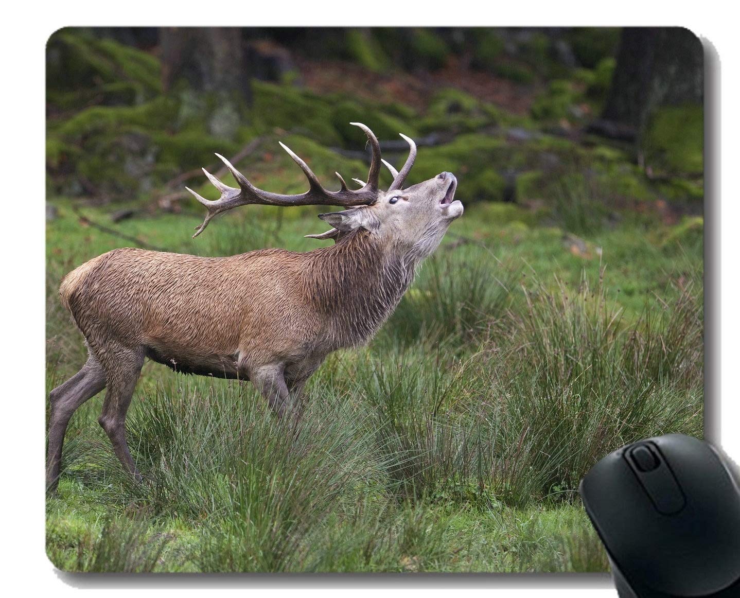 Gaming Mouse Pad Design,Deer Bull Nature -Stitched Edges
