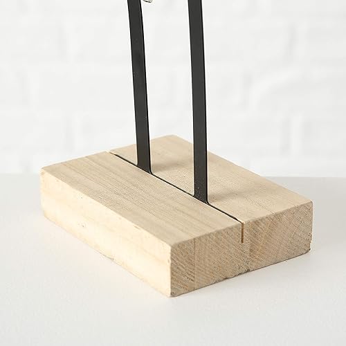 Miniatura 7 de WHW Whole House Worlds Organizador de joyas del árbol de la vida, ramas de metal negro, base de galería de madera, parte superior del aparador,