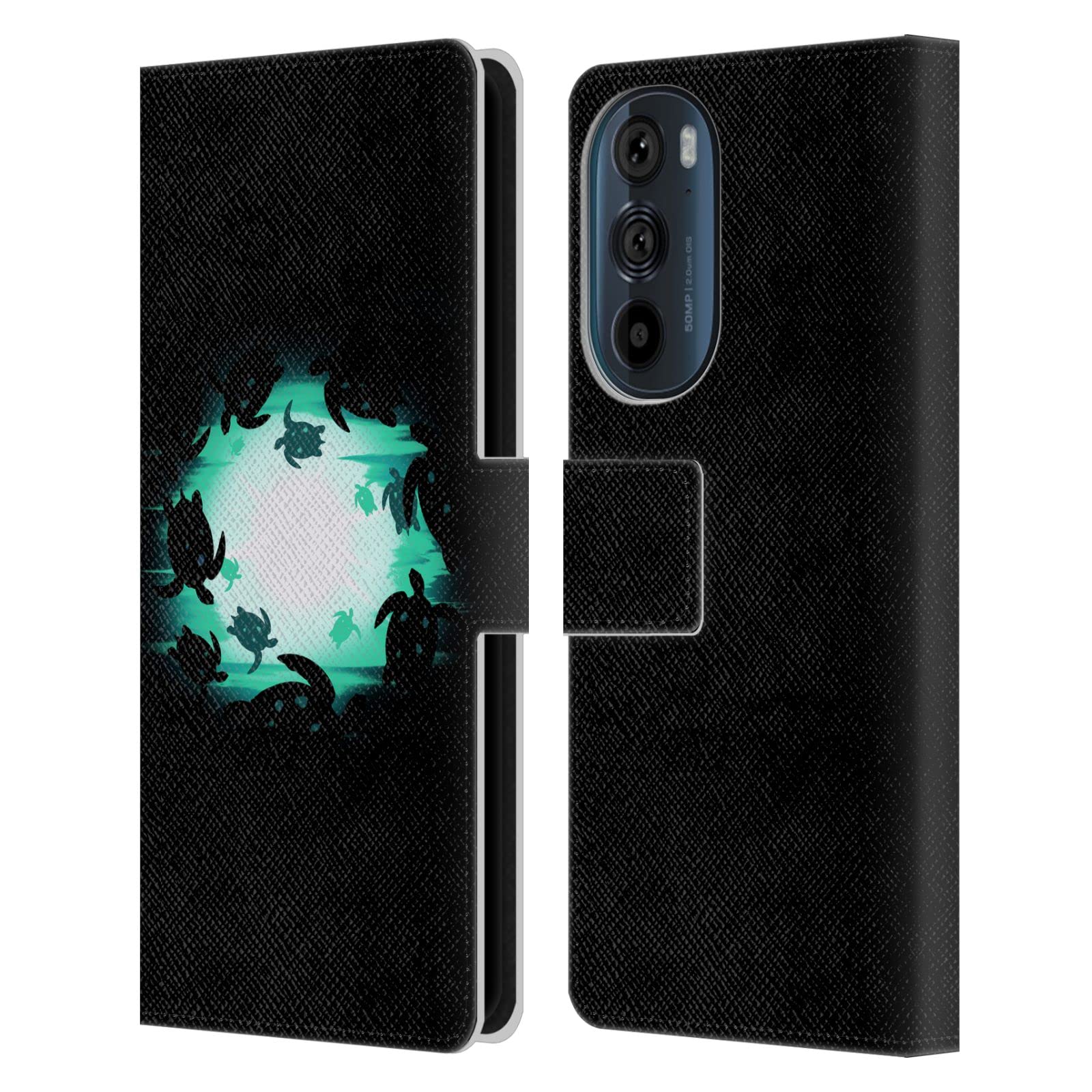 Head Case DesignsOfficially Licensed Alyn Spiller Turtles Animal Art Leather Book Wallet Case Cover Compatible With Motorola Edge 30