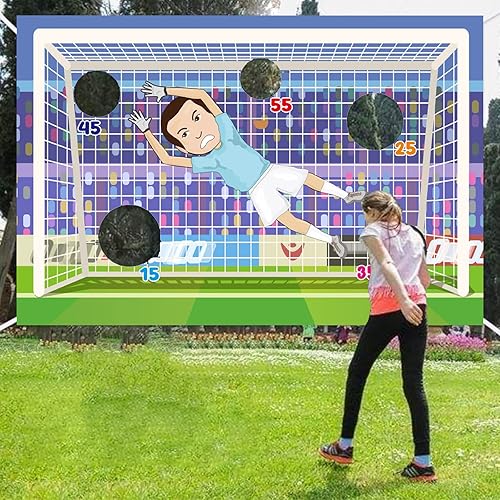 Miniatura 4 de Pancarta de juego de portero de fútbol, decoración temática de deportes de fútbol para interiores y exteriores, niños, niñas, fanáticos del fútbol,