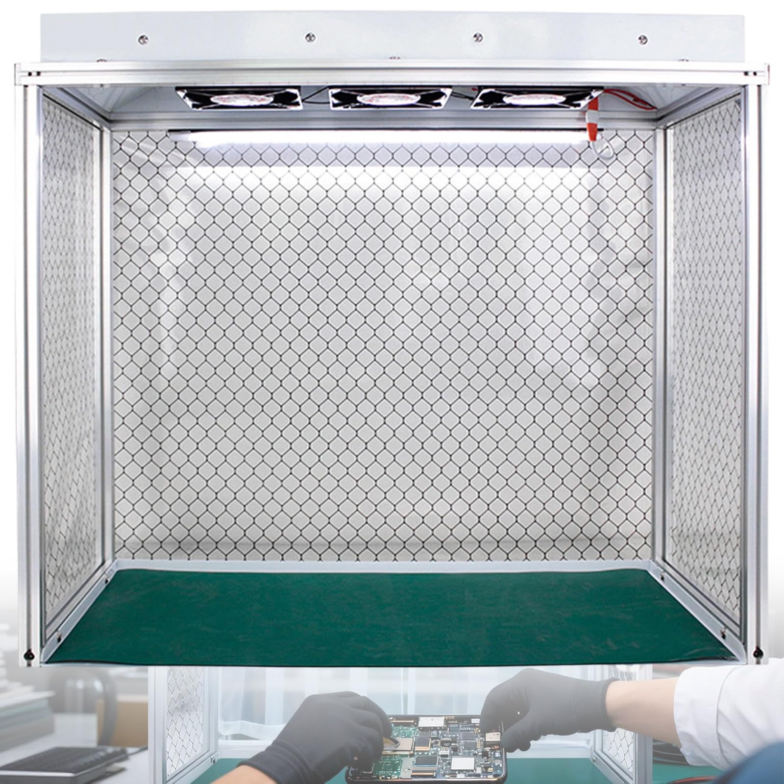Laminar Flow Hood Clean Bench Workstation mit HEPA-Filter, tragbares Luftstromgerät für Laborgebrauch, 61 cm x 30,5 cm Arbeitsbereich, ideal für saubere Umgebungen