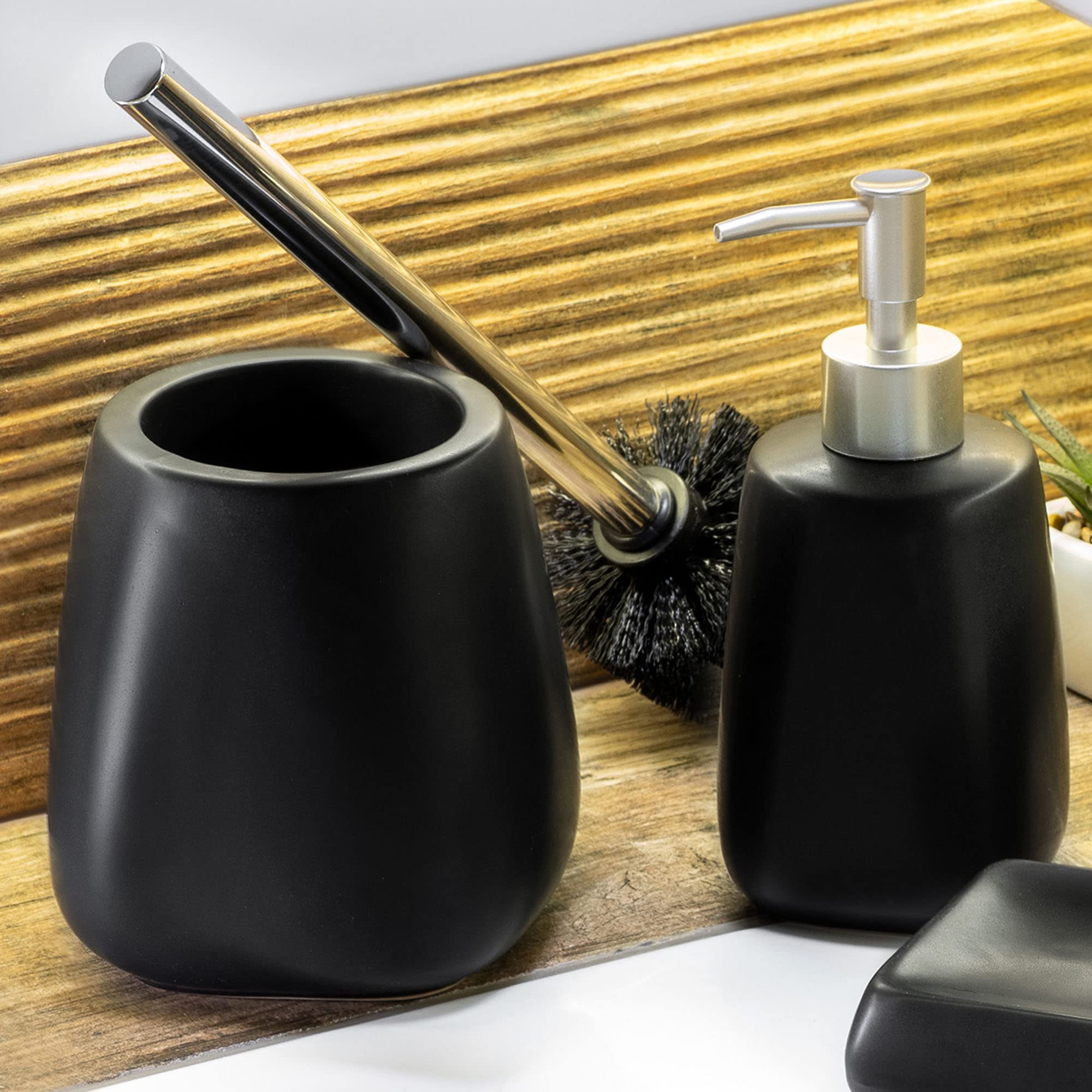 Badiona Scopino Bagno WC Silicone - Acciaio Inox & Intercambiabile I