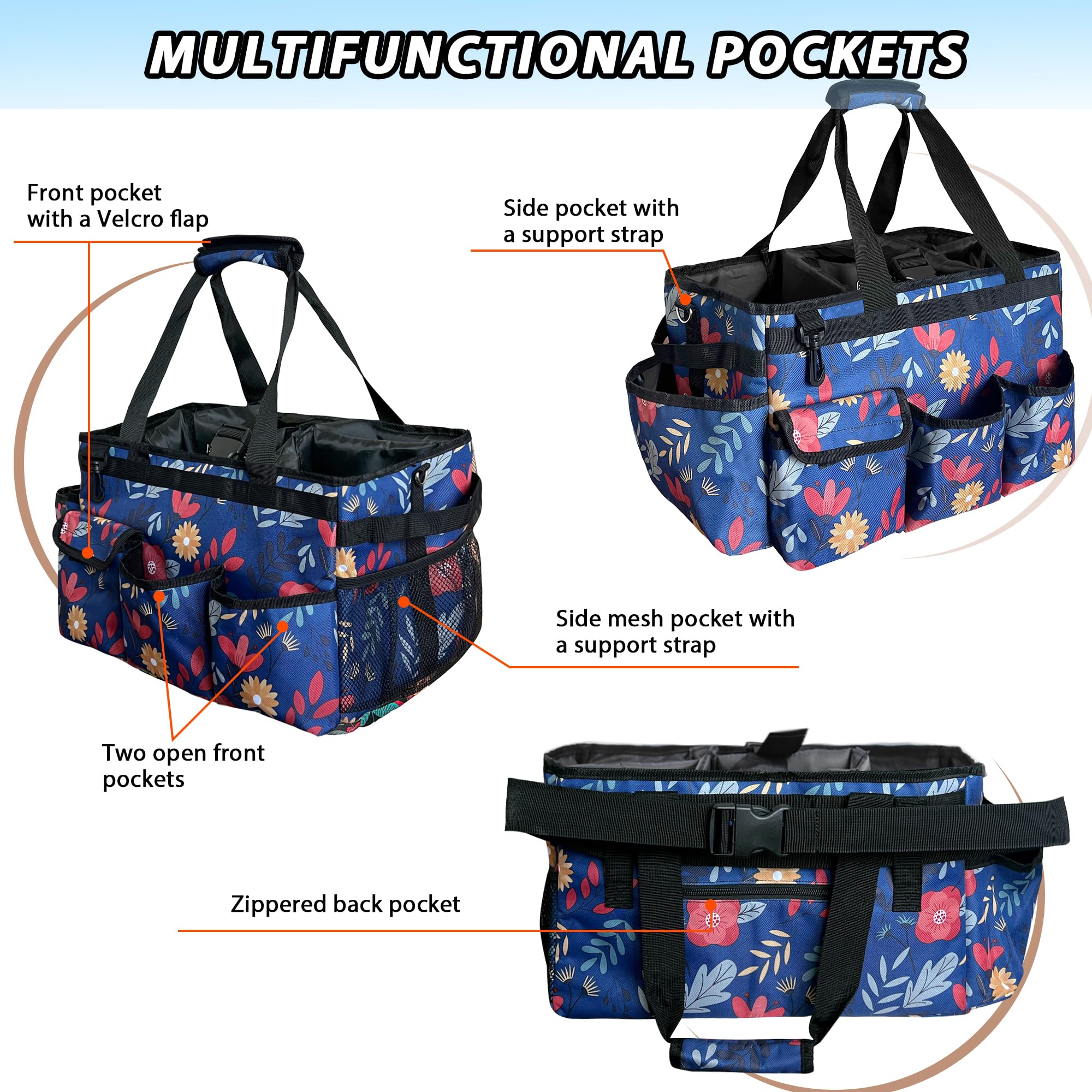 Amazon.com: Cleaning Caddy Bag, Cleaning Caddy Organizer With