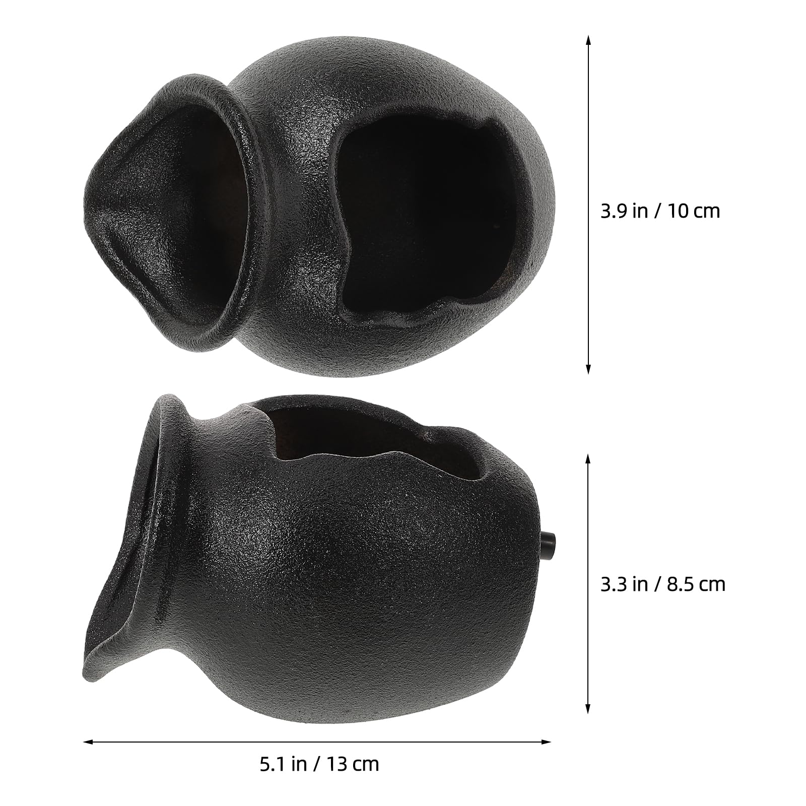 Brocca in ceramica per laghetto, fontana, fontana, fontana, fontana, fontana, fontana, fontana, vaso per piante, vaso per fiori, cortile, decorazioni esterne, acquario, vaso idroponico (nero)