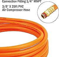 Vista 3 de Kit de Herramientas de Aire de 17 Piezas 3/8" X 25ft Kit de Manguera de Compresor de Aire de PVC Kit de Accesorios de Compresor de Aire