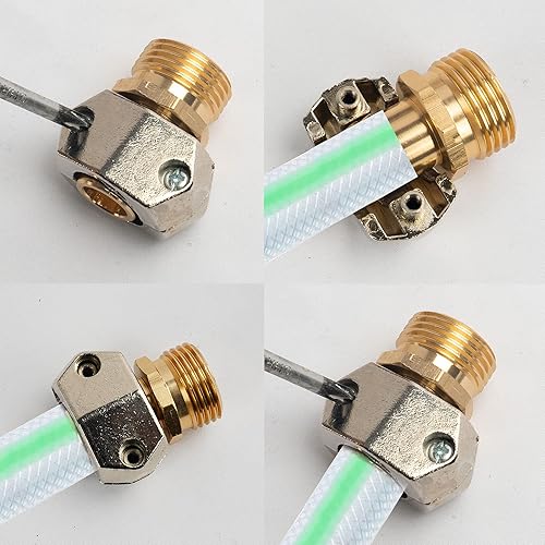 Miniatura 2 de NEROSUN Kit de reparación de manguera de jardín resistente, 3 juegos de manguera de zinc y aluminio, accesorios de reparación de manguera de agua