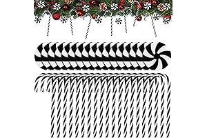 Hotop 60 Pieces Christmas Candy Cane Hanging Ornaments