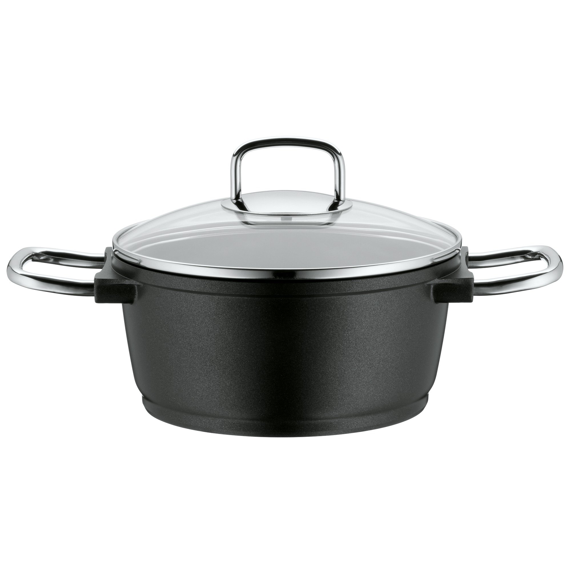 WMF cookware set 4piece Bueno Induction pouring rim glass lid Aluguss