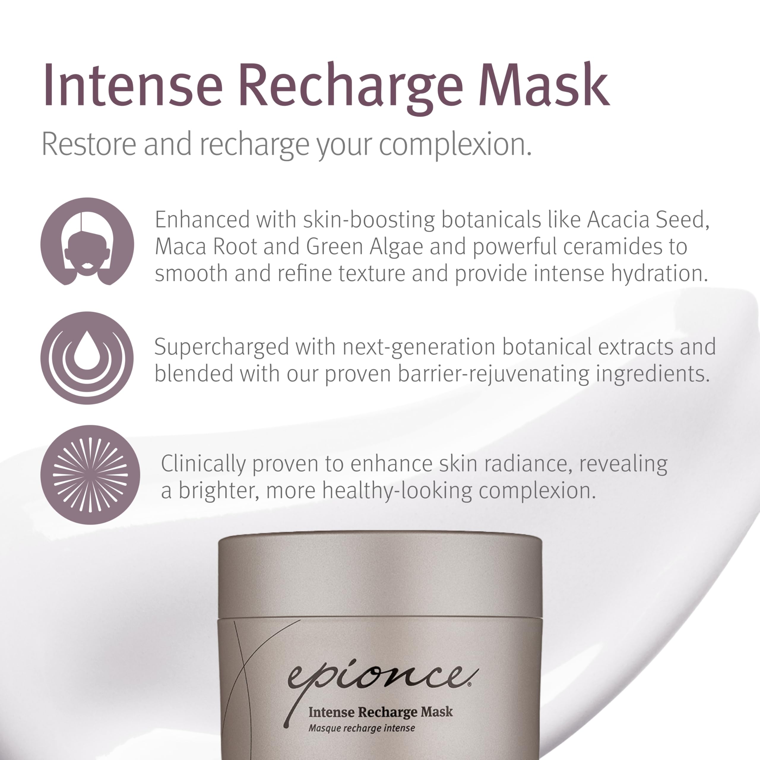 Epionce Intense Recharge Mask - Anti-Aging Clay Face Mask for All Skin Types, Hydrating Mask with Kaolin for the Skin Barrier, Dermatologist Skincare