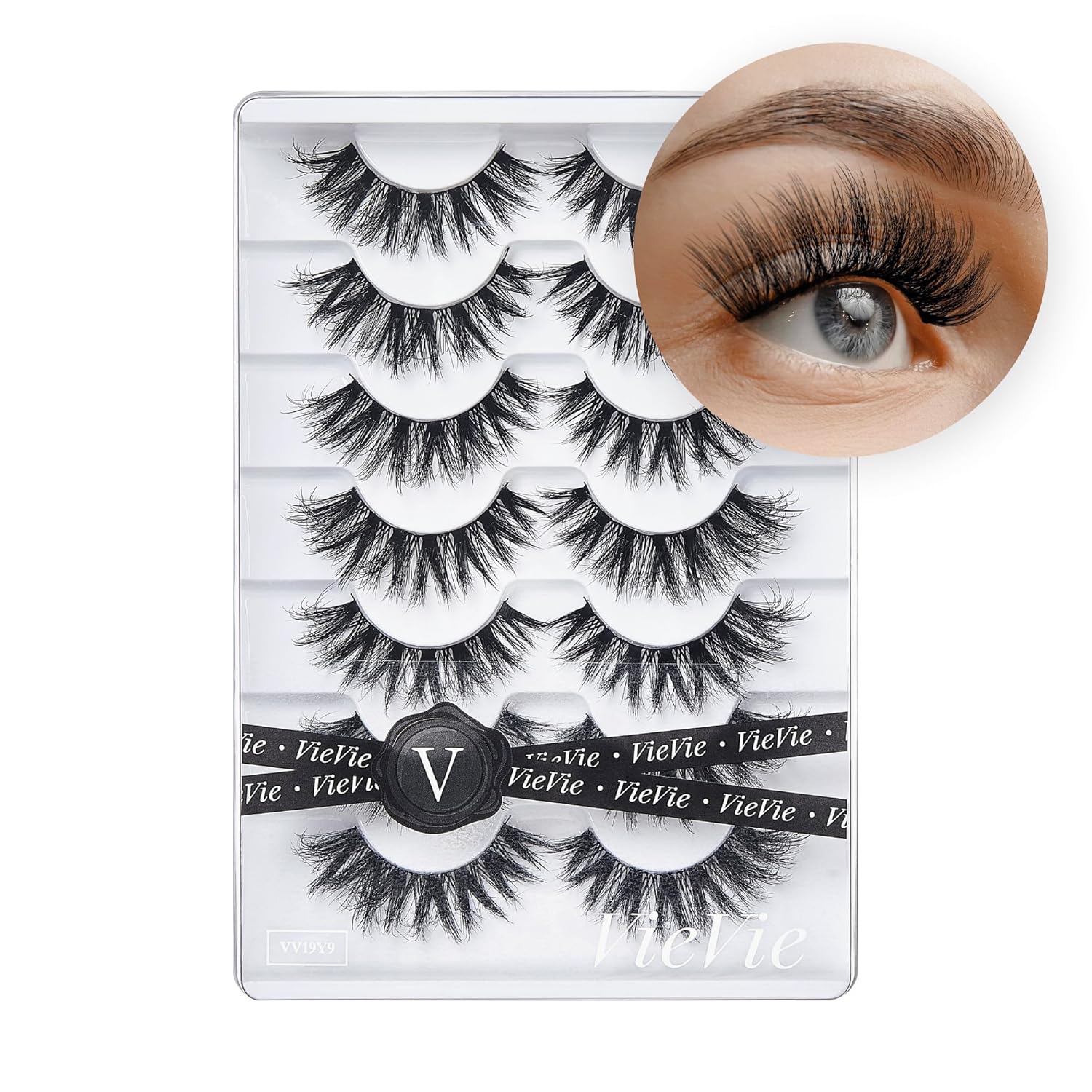 VieVie False Lashes Strip Fake Eyelashes Natural to Dramatic Look Faux Mink Eye Lash Lightweight Wispies 7 Pairs VieVie False Lashes Strip Fake Eyelashes Natural to Dramatic Look Faux Mink Eye Lash Lightweight Wispies 7 Pairs
