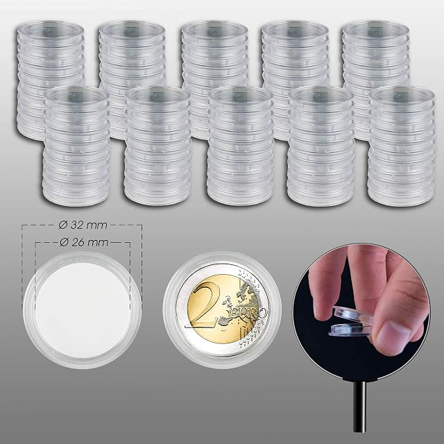 Foto 3 de 3 de Prophila Cápsulas para Monedas diámetro 26 mm Paquete de 100