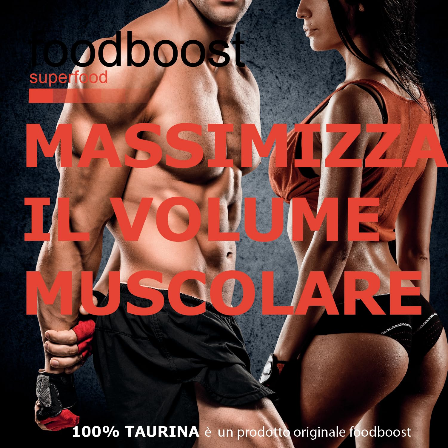 Taurina pura in polvere 500 g foodboost - Ø additivi, dosatore - ipertrofia muscolare - libido - vista, marchio di fiducia italiano, integratore taurina pre workout/post workout - 500 DOSI