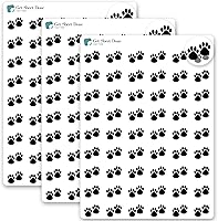 Vista 11 de Paw - Calcomanías para planificador de mascotas, 54 láminas doradas (1/2 pulgadas), recordatorio de medicamentos para el cuidado de perros y gatos
