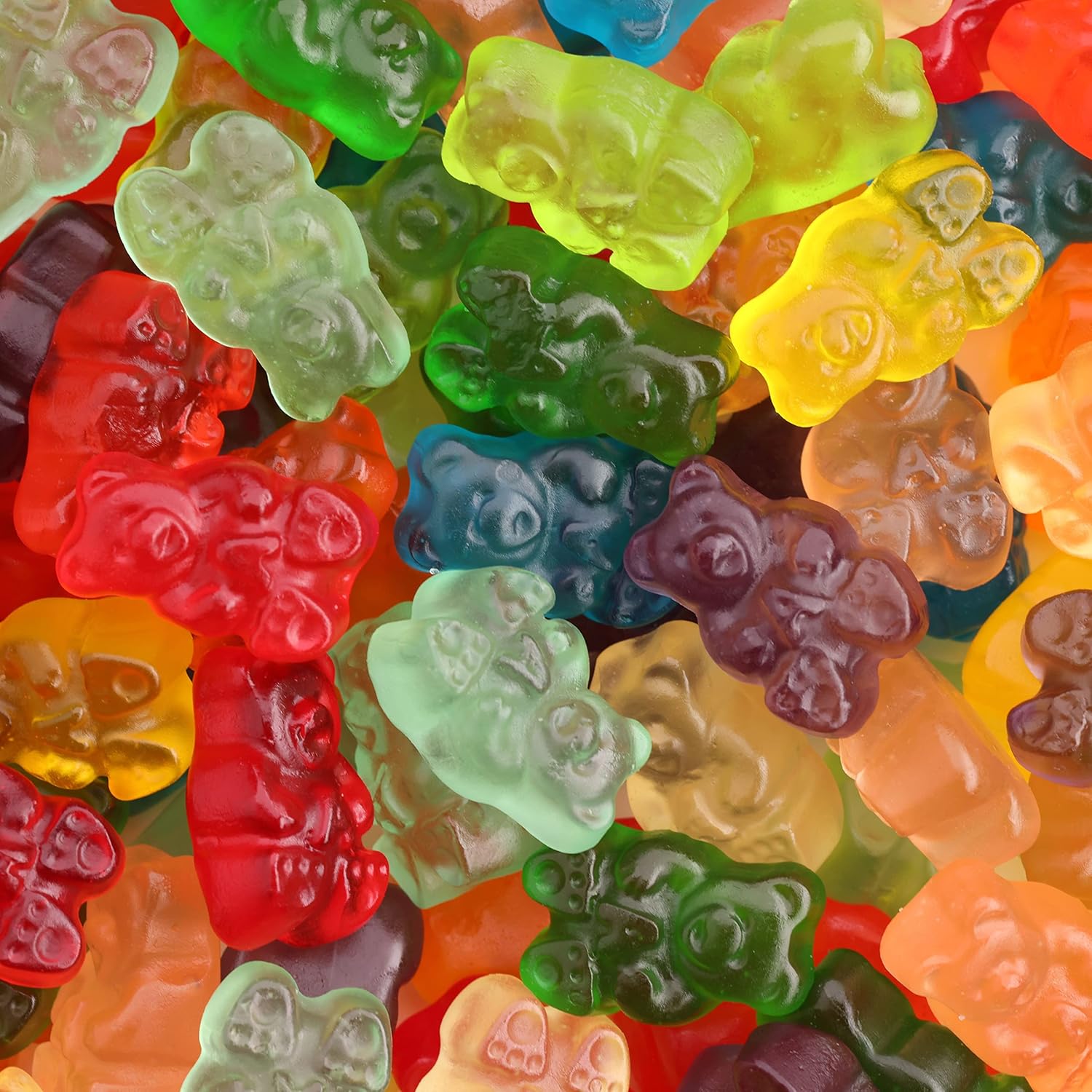 Gummy Bears Assorted 12 Flavors Gummies Candy in Jar
