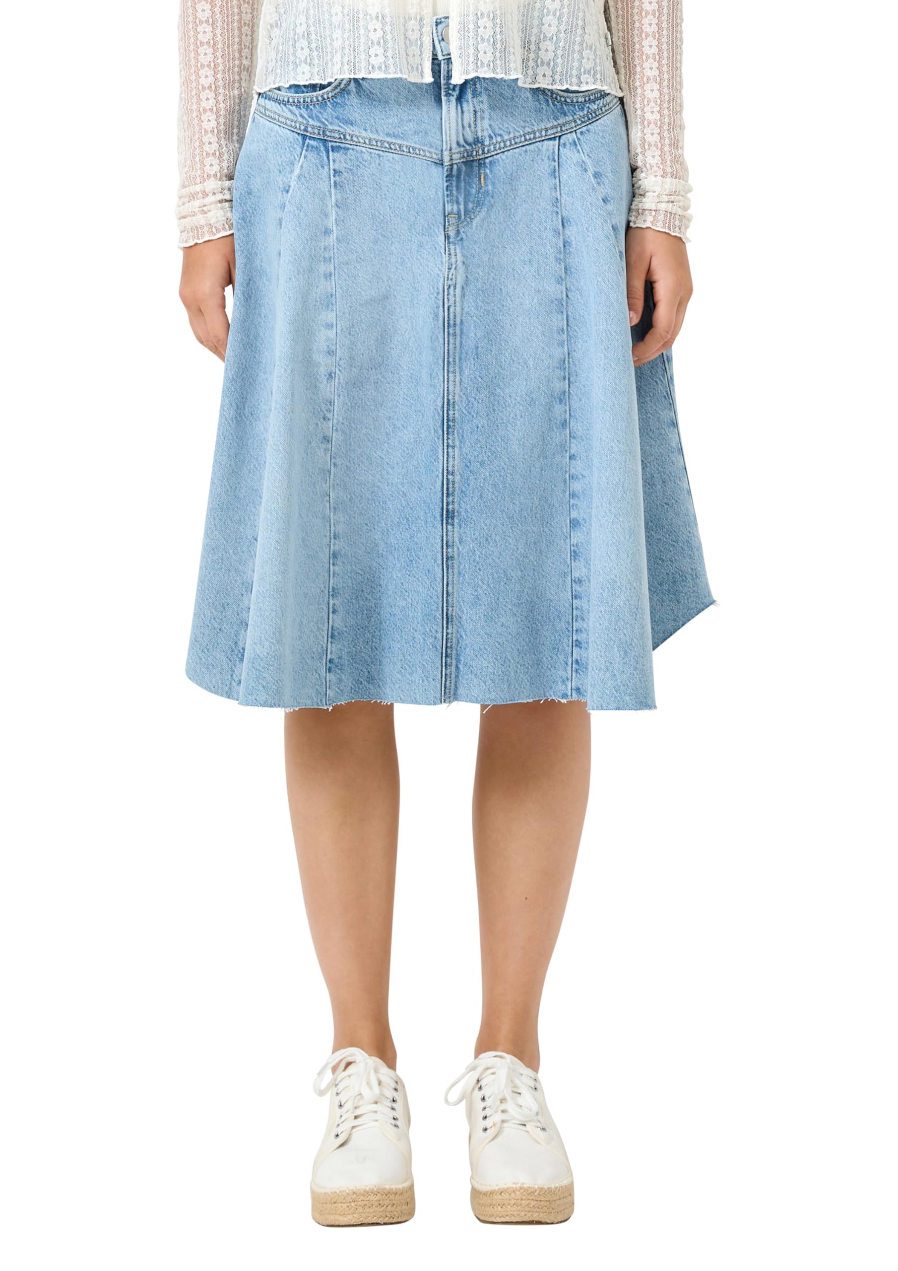 QS Ausgestellter Denimrock