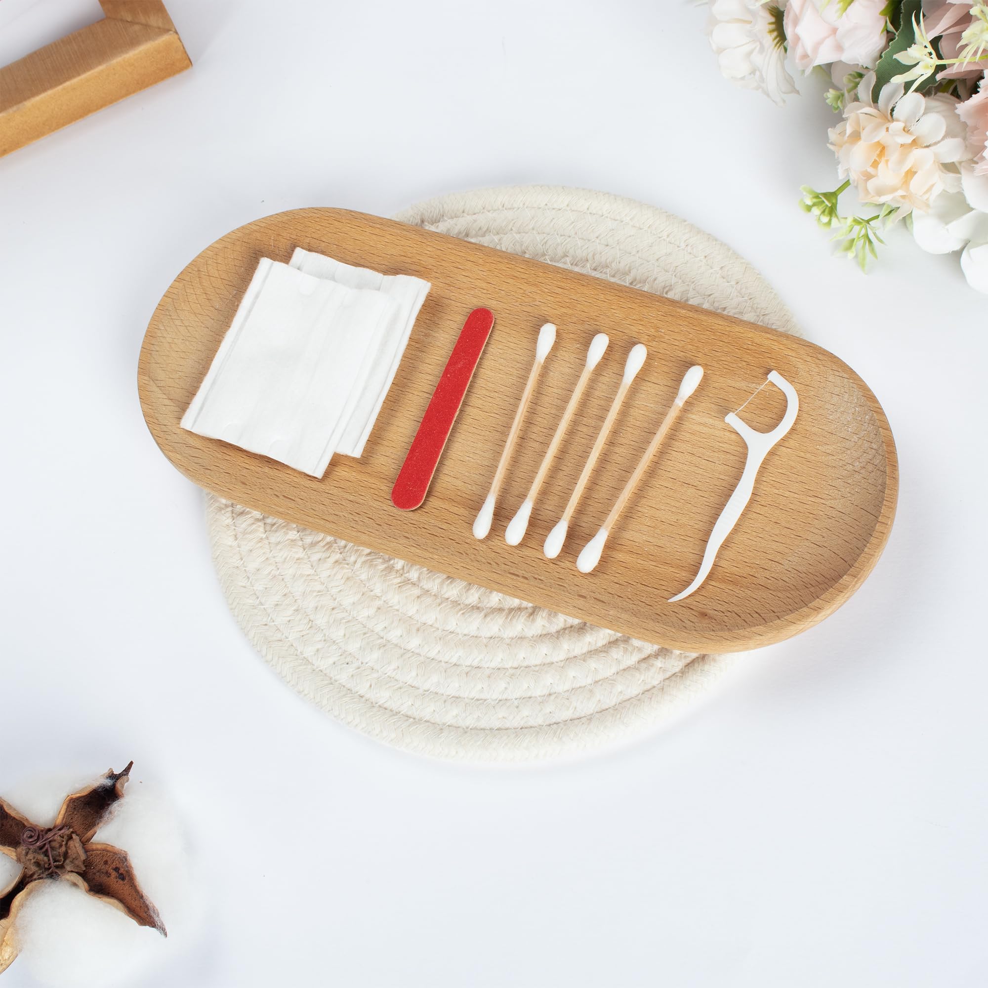 Hotel-Kosmetikset, Kosmetiksets in Großpackung, individuelles Kosmetikset mit Wattepads, Wattestäbchen, Zahnseide und Nagelfeilen, geeignet für Reisen, Hotels und den Gebrauch zu Hause (200 PACK)