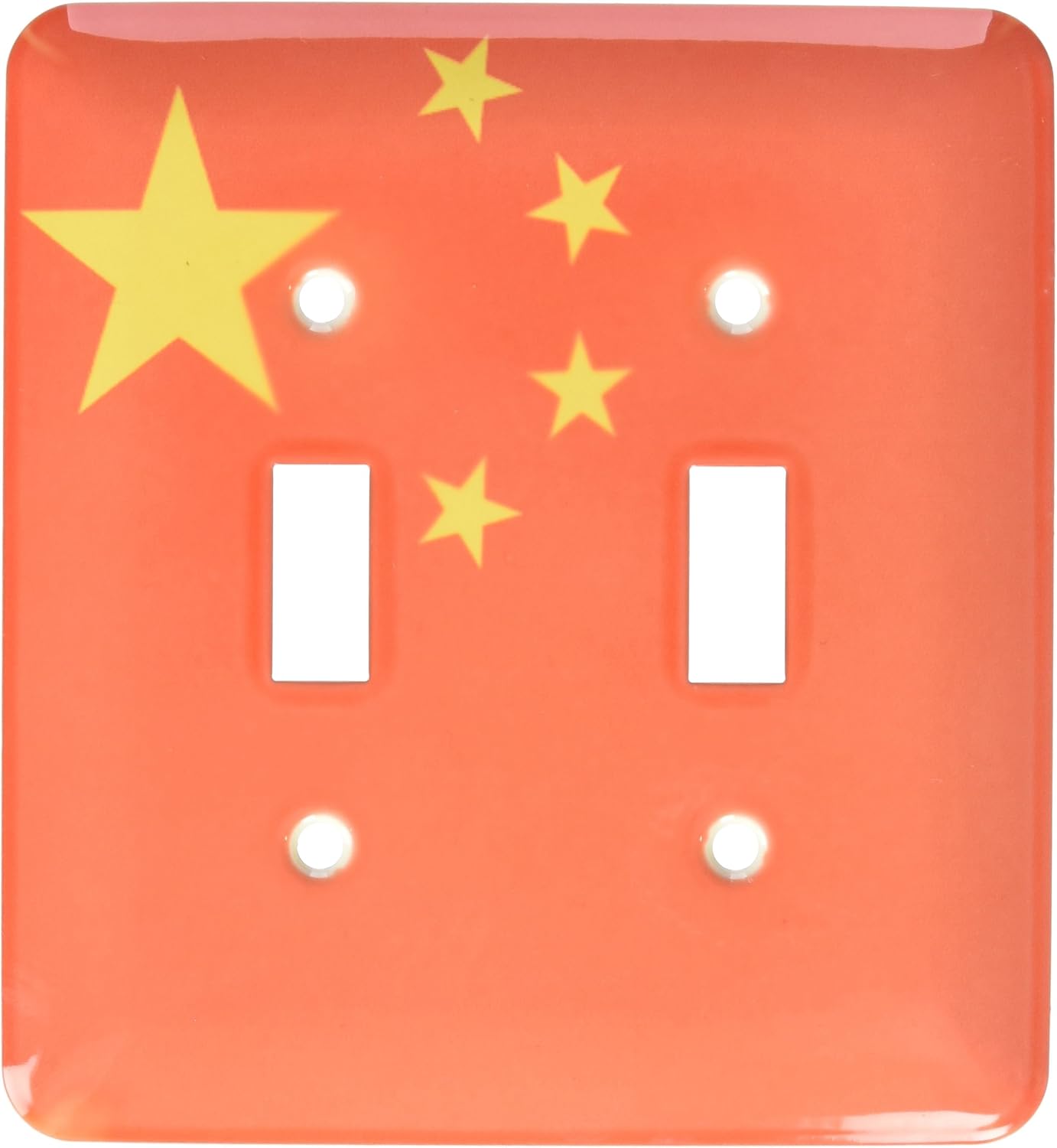 3dRose lsp_159806_1 Flag of The Peoples Republic of China Chinese Red with Golden Yellow Stars Patriotic World Country Single Toggle Switch