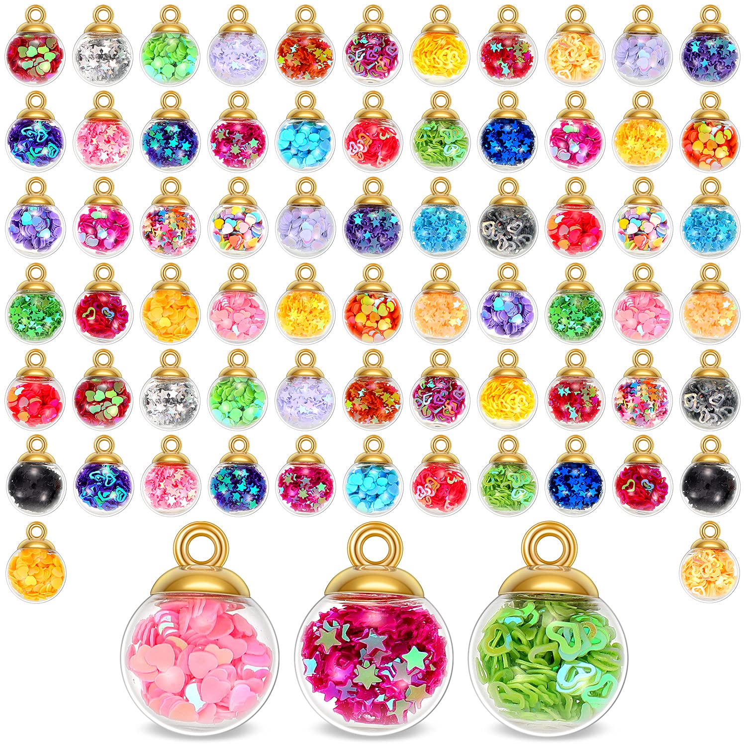 16 Mm Colorful Glass Ball Charms Crystal Glass Ball Pendants