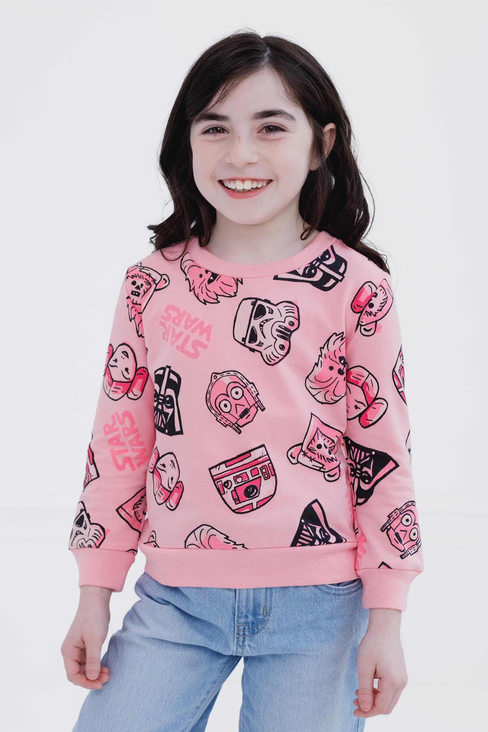 STAR WARS Mandalorian The Child dziewczęca francuska pluszowa bluza z kapturem, różowa