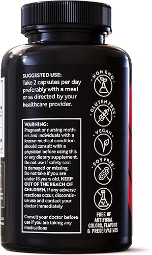 Miniatura 7 de Fadogia Agrestis y Tongkat Ali Suplemento de 1400 mg con extracto de Tongkat Ali 2001 para hombres (longjack) Apoya el crecimiento muscular, el