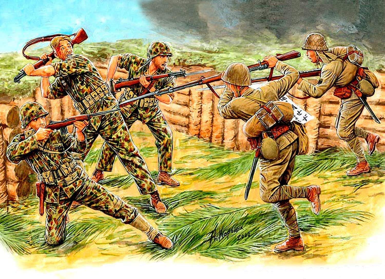 Amazon | マスターボックス 1/35 日本海軍陸戦隊・アメリカ海