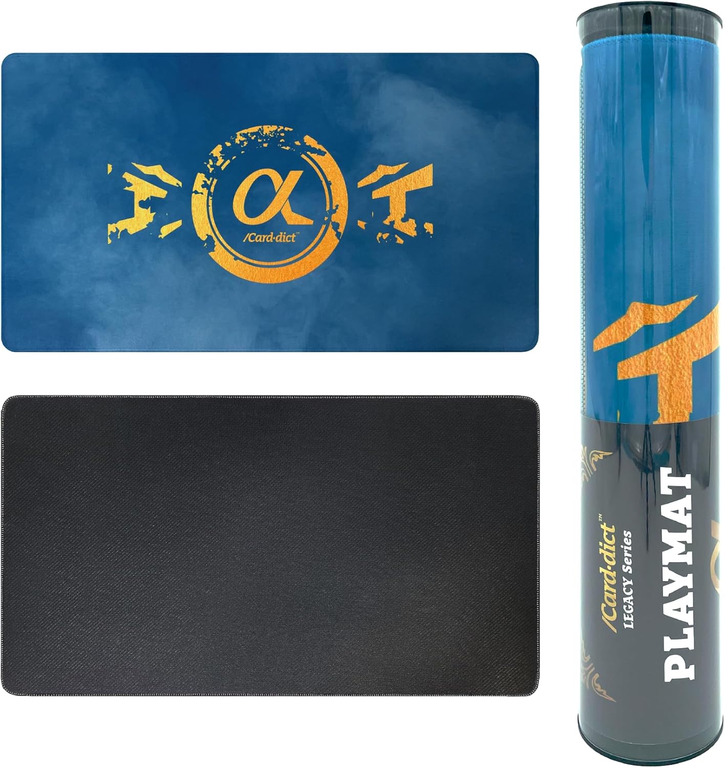 Pokemon Playmat, 13.5 * 24 inch, MTG Card Mat, Magic The Gathering, YuGiOh Playmat, Legacy Series Ultra Premium Game Mat for MTG TCG YuGiOh Cards, Alpha Blue