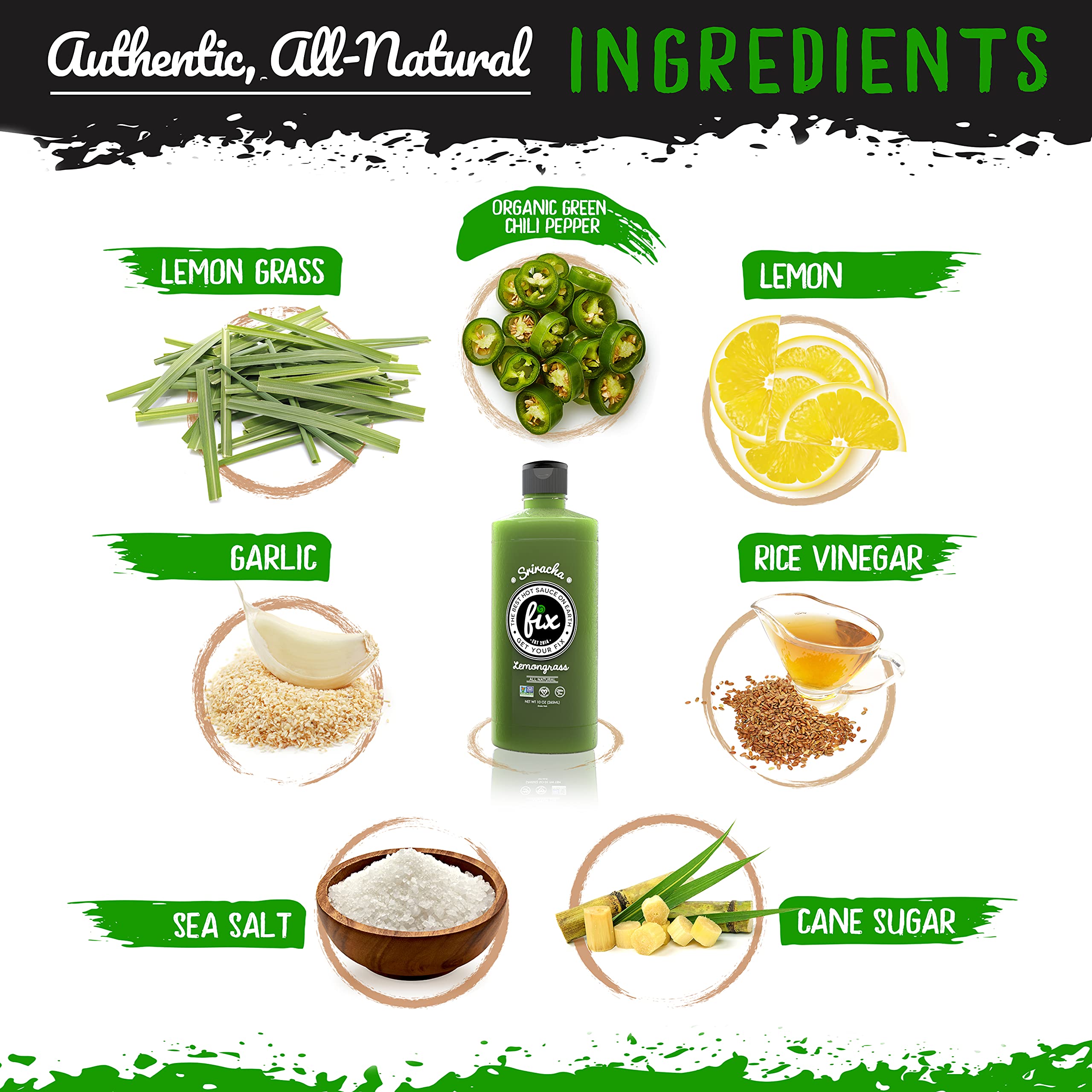 Buy Fix Hot Sauce, Green Sriracha Sauce Vegan, Gluten Free, Gourmet