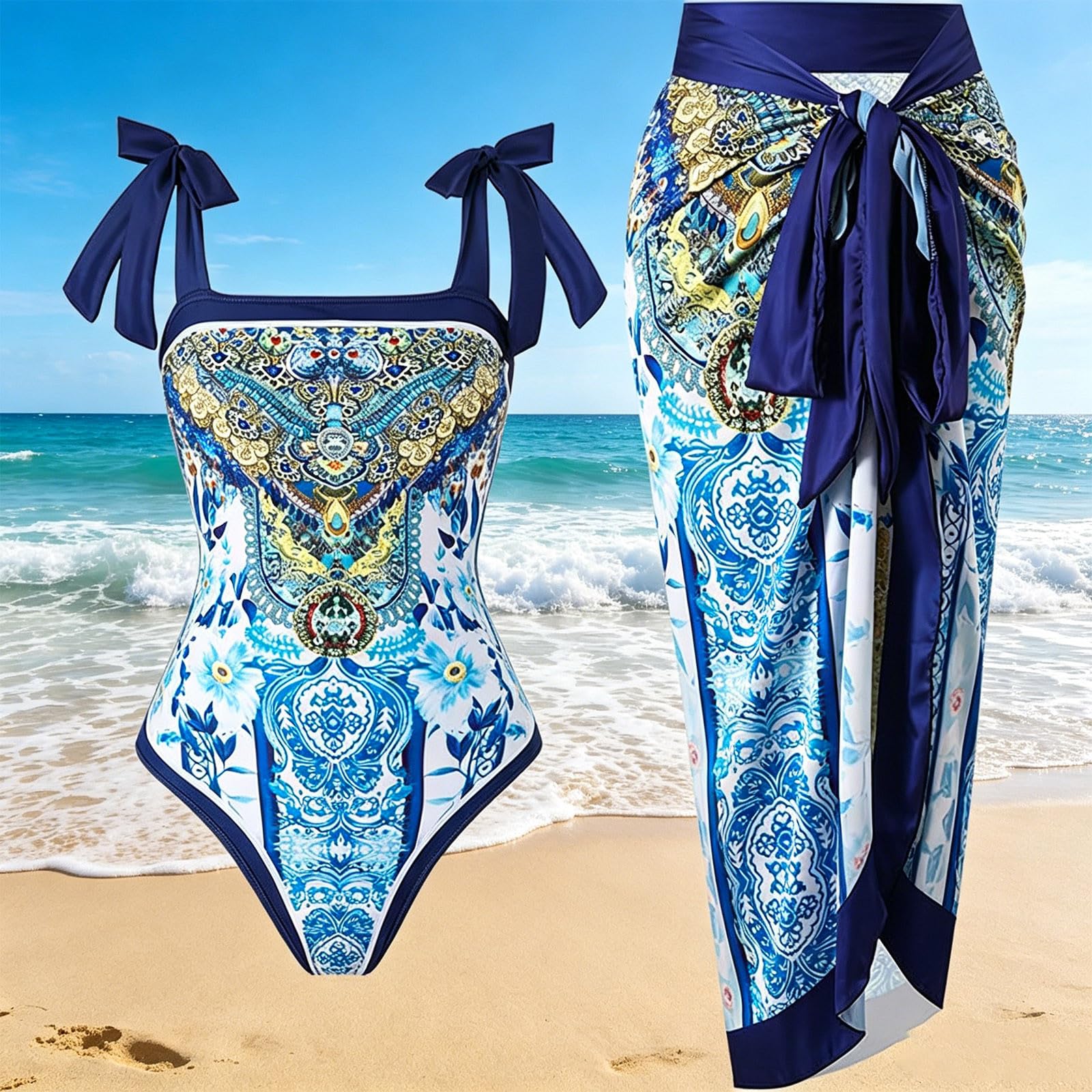 Traje baño Entero Elegante Cobertura Moderada SPA Playa vacacional Mujer