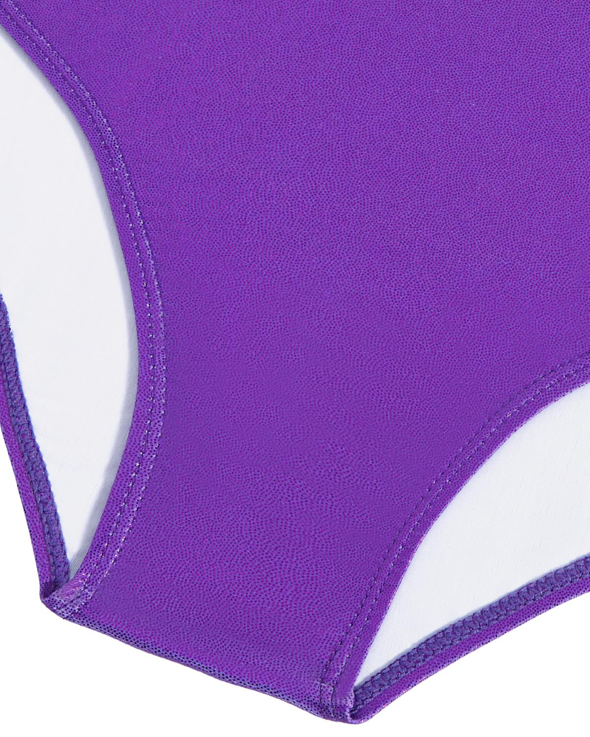 Gogokids Conjunto de gimnasia para niña sin mangas 3 piezas con pantalones cortos y cinta para el pelo cuello de malla insertado 3-12 años