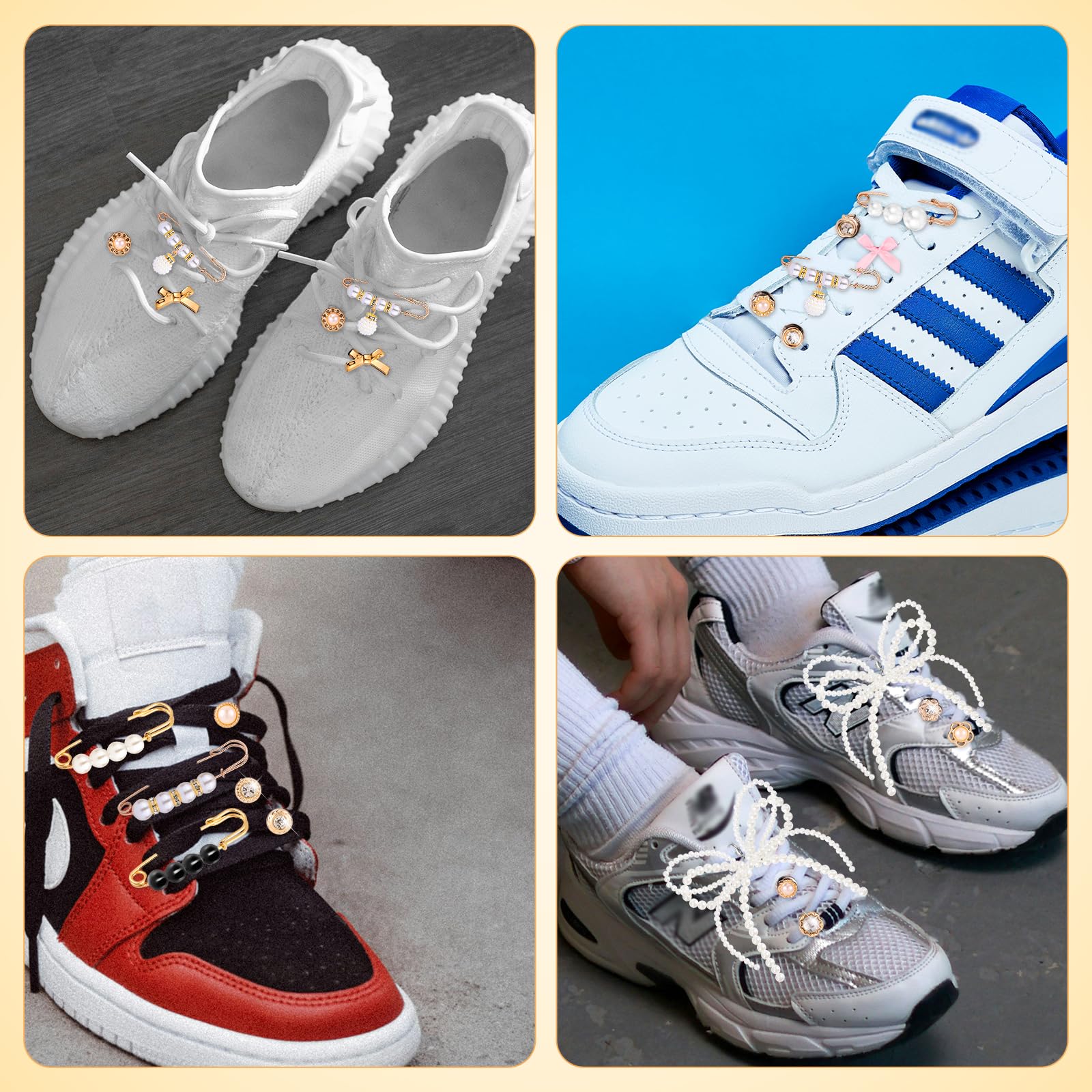 Mikovivi 30 Pzs Adornos para Zapatos para Zapatillas Deportivas, Varios Estilos de Adornos para Cordones de Zapatos Adornos para Zapatos con Lazo Clips para Zapatos Joyas para Zapatos para Mujeres — view 6