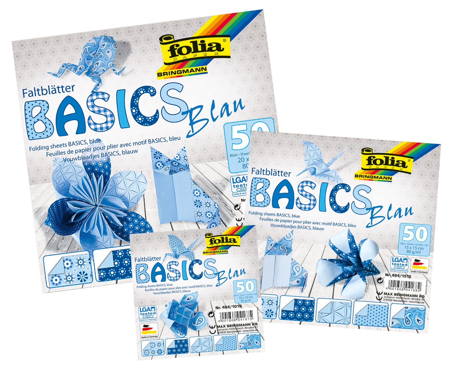 Folia Faltblätter 495/1515 Wildlife, 15 X 15cm, 80g/m², 10 Motive